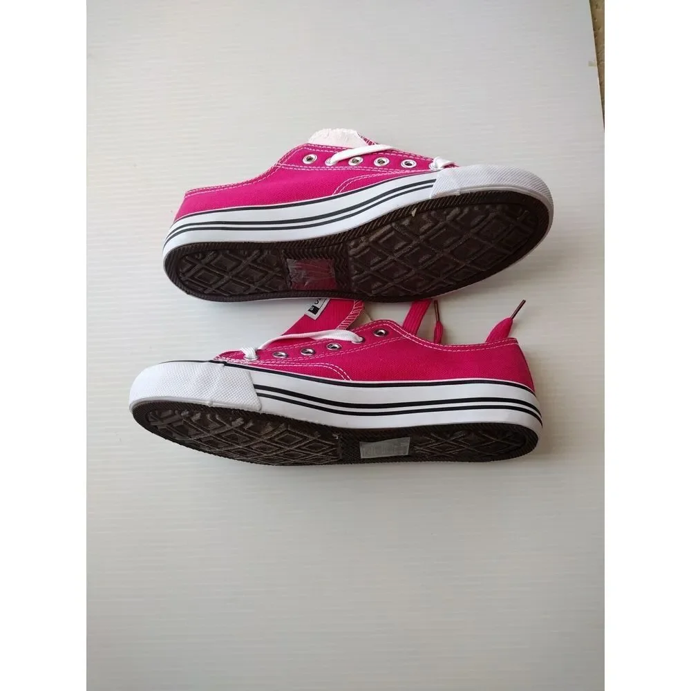 Sports Shoes Kids 8 Fuchsia White Classic Low Top Sneakers‎ Canvas School Skate